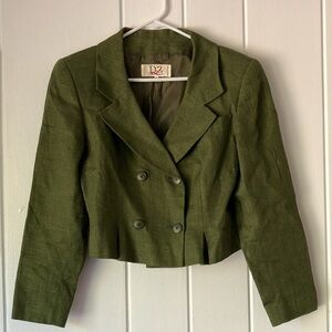 Vintage Christian Dior 2 Olive Green Blazer